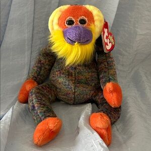 Vtg 2000 Original Ty Beanie Baby “Bananas ”Multicolor Plush Monkey NWT